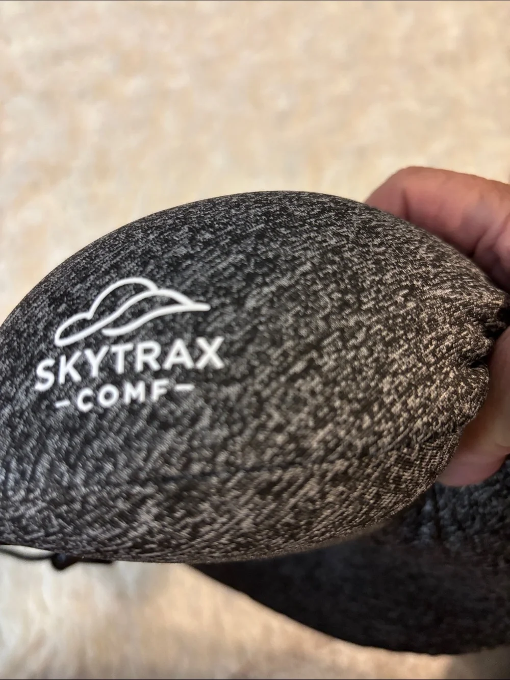 Charcoal Memory Foam Travel Neck Pillow